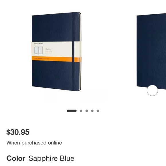 Moleskine XL sapphire blue notebook - Picture 12 of 13